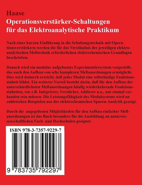 Produktbild: Operationsverst&auml;rker-Schaltungen f&uuml;r das Elektroanalytische Praktikum