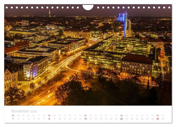 Produktbild: Hannover bei Nacht (Wandkalender 2026 DIN A4 quer), CALVENDO Monatskalender