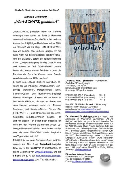 Produktbild: WortSCHATZ, geliebter