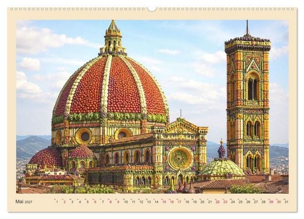 Produktbild: Historische Reiseziele f&uuml;r Vegetarier (hochwertiger Premium Wandkalender 2027 DIN A2 quer), Kunstdruck in Hochglanz