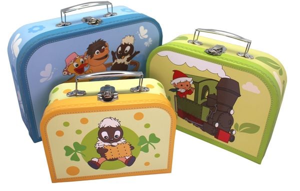 Produktbild: Tr&ouml;tsch Kinderkoffer Pittiplatsch Wanne gro&szlig;,Pappkoffer, Koffer aus Pappe, Geschenk Verpackung, Gutschein Verpackung,Spielkoffer, Metallgriff und Metallhenkel, Reisekoffer Kinder