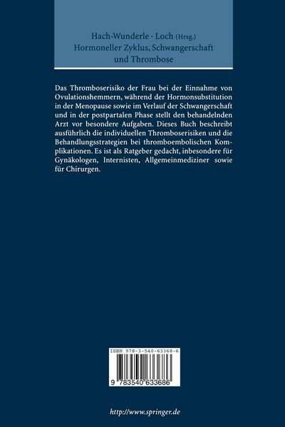 Produktbild: Hormoneller Zyklus, Schwangerschaft und Thrombose