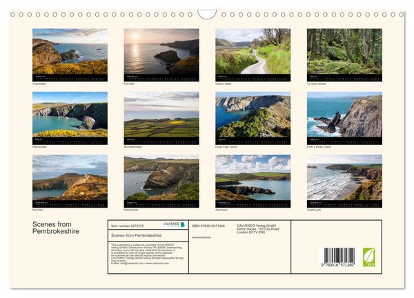 Produktbild: Scenes from Pembrokeshire (Wall Calendar 2026 DIN A3 landscape), CALVENDO 12 Month Wall Calendar