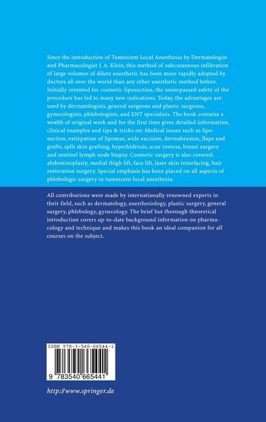 Produktbild: Tumescent Local Anesthesia