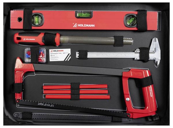 Produktbild: Holzmann Maschinen WZK167PRO WZK167PRO Handwerker Werkzeugkoffer best&uuml;ckt