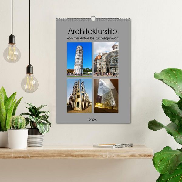 Produktbild: Architekturstile von der Antike bis zur Gegenwart (Wandkalender 2026 DIN A3 hoch), CALVENDO Monatskalender