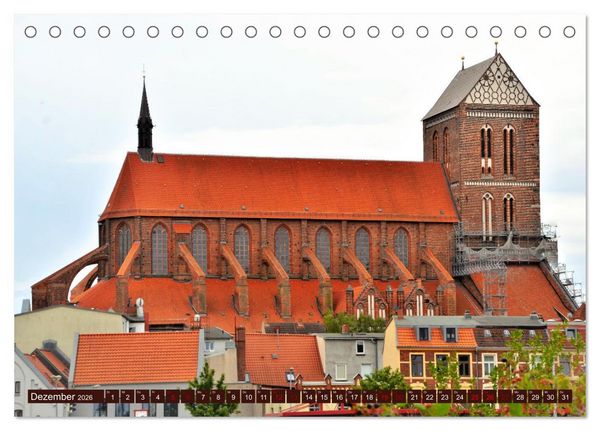 Produktbild: WISMAR die Hanststadt (Tischkalender 2026 DIN A5 quer), CALVENDO Monatskalender