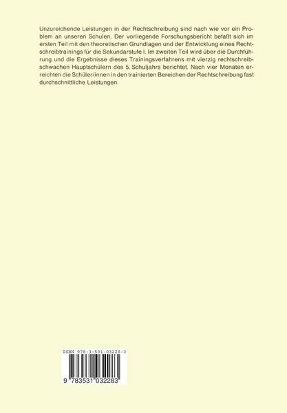 Produktbild: Rechtschreibtraining mit rechtschreibschwachen Hauptsch&uuml;lern auf kognitionspsychologischer Grundlage: Eine empirische Untersuchung