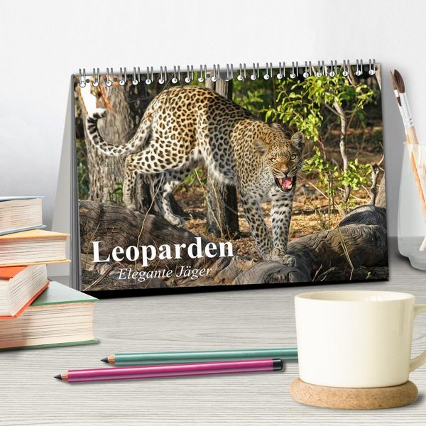 Produktbild: Leoparden. Elegante J&auml;ger (Tischkalender 2026 DIN A5 quer), CALVENDO Monatskalender