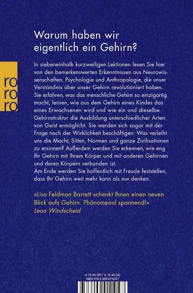 Produktbild: Siebeneinhalb Lektionen &uuml;ber das Gehirn