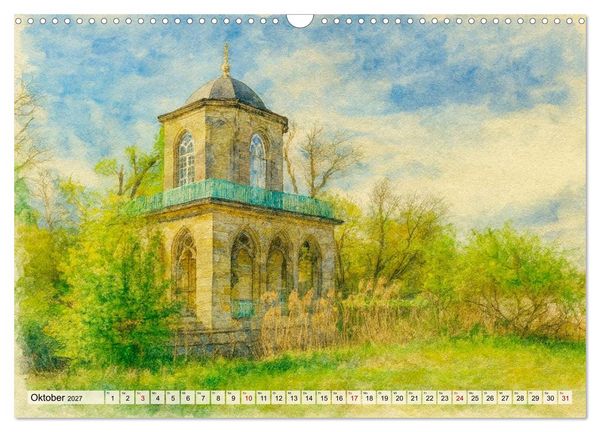Produktbild: Potsdam &ndash; Historische Ansichten im Aquarellstil (Wandkalender 2027 DIN A3 quer), CALVENDO Monatskalender