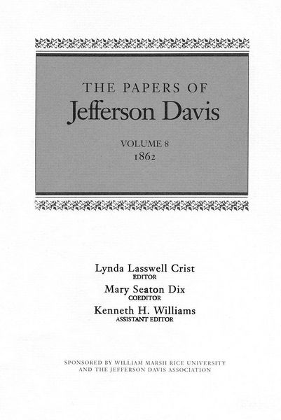 Produktbild: The Papers of Jefferson Davis