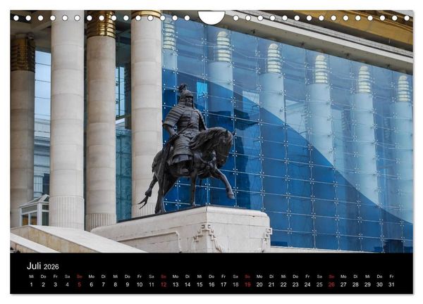 Produktbild: Mongolei - Zwischen Mittelalter und Moderne (Wandkalender 2026 DIN A4 quer), CALVENDO Monatskalender