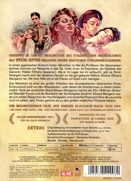 Produktbild: Bitterer Reis - Special Restored Edition (Filmjuwelen)