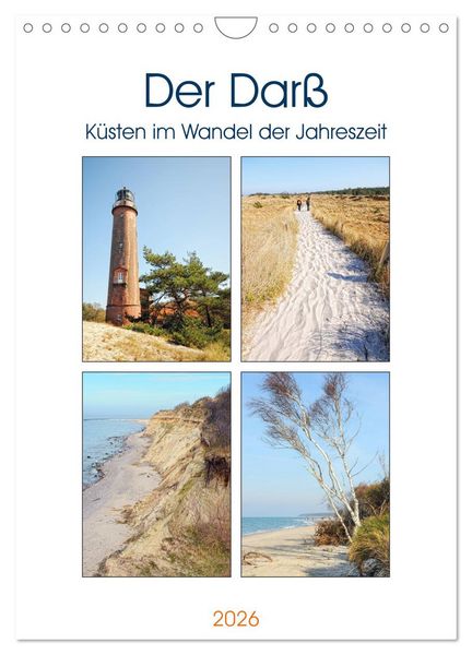 Der Darß - Küsten im Wandel der Jahreszeit (Wandkalender 2026 DIN A4 hoch), CALVENDO Monatskalender