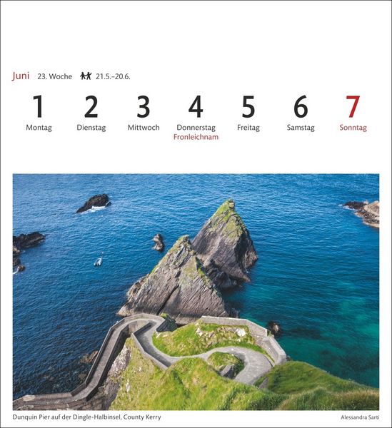 Produktbild: Irland Sehnsuchtskalender 2026 - Wochenkalender mit 53 Postkarten