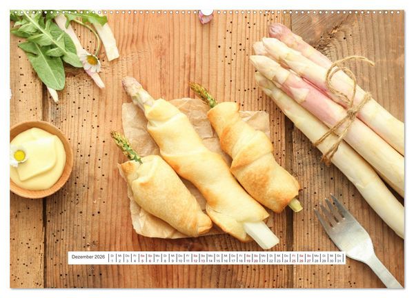 Produktbild: K&ouml;stlicher Spargel (Wandkalender 2026 DIN A2 quer), CALVENDO Monatskalender