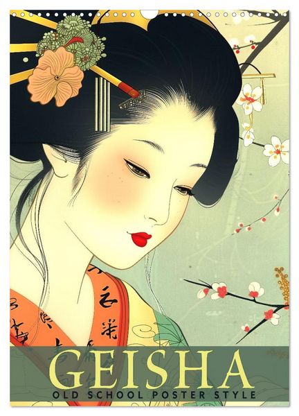 Produktbild: Geisha - Old School Poster Style (Wandkalender 2026 DIN A3 hoch), CALVENDO Monatskalender