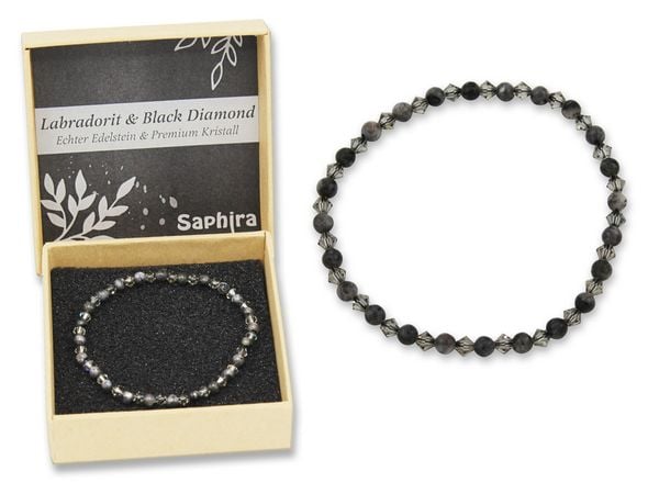 Produktbild: Labradorit Saphira Edelsteinarmband