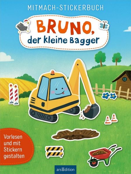 Produktbild: Mitmach-Stickerbuch &ndash; Bruno, der kleine Bagger
