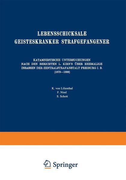 Produktbild: Lebensschicksale Geisteskranker Strafgefangener