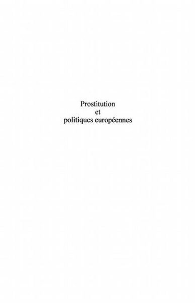 Produktbild: Prostitution et politique europeennes