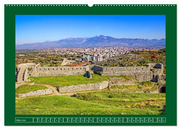 Produktbild: Shkodra &ndash; Perle im Norden Albaniens (hochwertiger Premium Wandkalender 2026 DIN A2 quer), Kunstdruck in Hochglanz