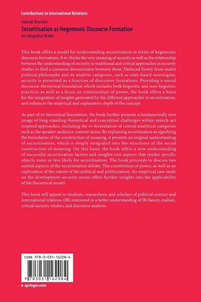 Produktbild: Securitisation as Hegemonic Discourse Formation