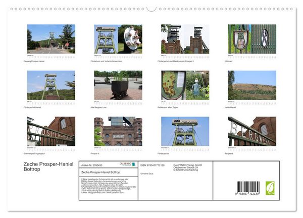 Produktbild: Zeche Prosper-Haniel Bottrop (hochwertiger Premium Wandkalender 2026 DIN A2 quer), Kunstdruck in Hochglanz