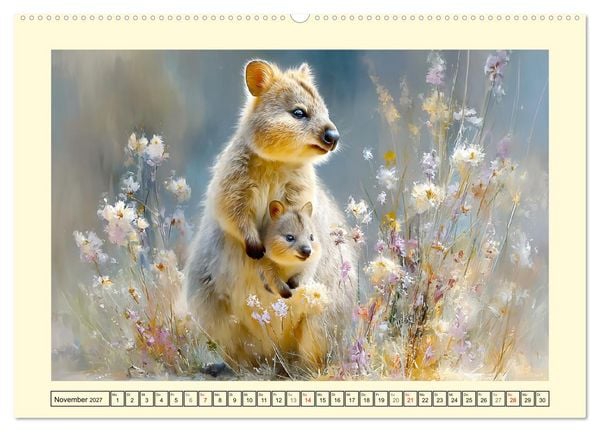 Produktbild: Quokkas. Kleine Gl&uuml;cksboten von Rottnest Island (hochwertiger Premium Wandkalender 2027 DIN A2 quer), Kunstdruck in Hochglanz