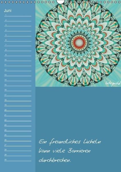 Produktbild: Mandala - Spiegel der Seele / immerw&auml;hrender Geburtstagskalender (Wandkalender immerw&auml;hrend DIN A3 hoch)