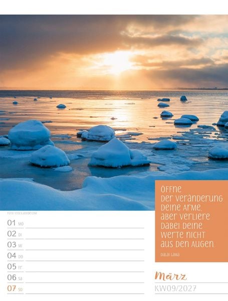 Produktbild: Augenblicke der Achtsamkeit Wochenplaner Kalender 2027