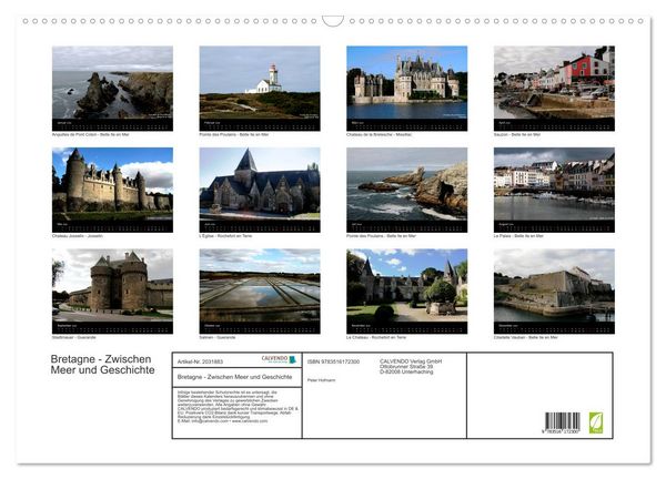 Produktbild: Bretagne - Zwischen Meer und Geschichte (Wandkalender 2026 DIN A2 quer), CALVENDO Monatskalender