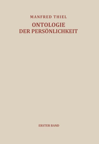 Versuch einer Ontologie der Persönlichkeit, Taschenbuch von M. Thiel, Springer Berlin, 9783642886355