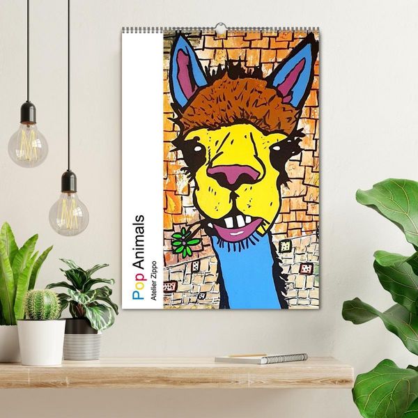 Produktbild: Pop Art Animals - Atelier Zippo (Wandkalender 2026 DIN A2 hoch), CALVENDO Monatskalender