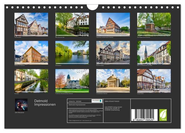 Produktbild: Detmold Impressionen (Wandkalender 2026 DIN A4 quer), CALVENDO Monatskalender