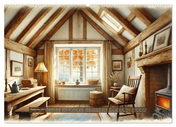 Produktbild: Im kleinen Cottage (hochwertiger Premium Wandkalender 2027 DIN A2 quer), Kunstdruck in Hochglanz