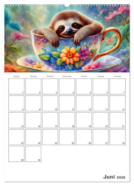 Produktbild: Tierische Kaffee Gesellschaft (Wandkalender 2026 DIN A2 hoch), CALVENDO Monatskalender