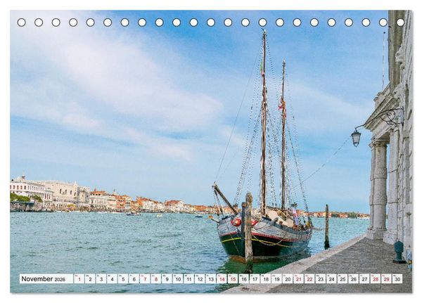 Produktbild: Venedig. Lagunenstadt in Italien (Tischkalender 2026 DIN A5 quer), CALVENDO Monatskalender