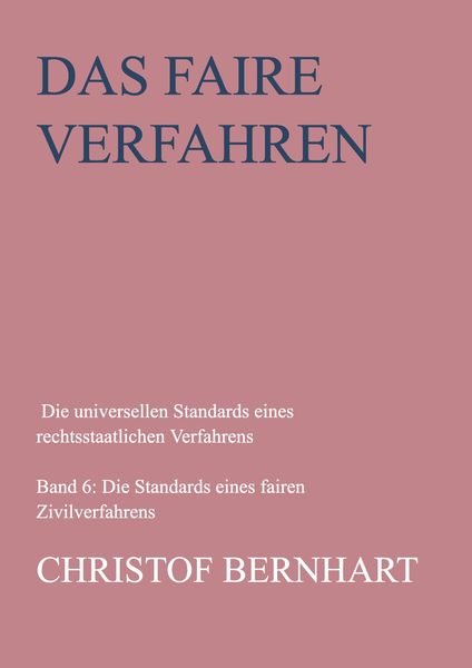 Das faire Verfahren, Taschenbuch von Christof Bernhart, Bookmundo Direct, 9789463989053