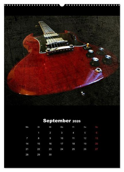 Produktbild: Vintage Gitarren (hochwertiger Premium Wandkalender 2026 DIN A2 hoch), Kunstdruck in Hochglanz