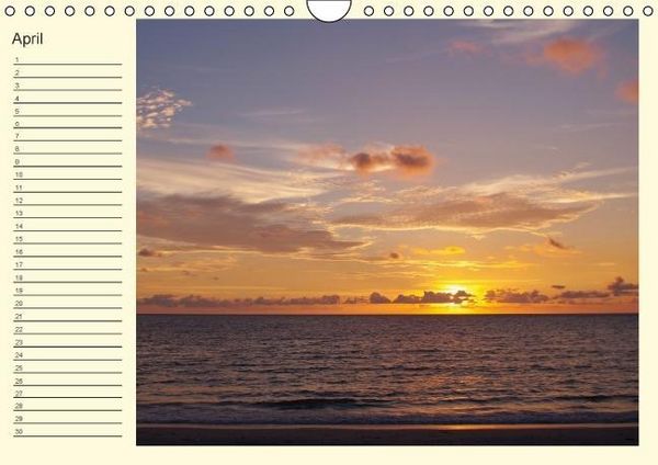 Produktbild: Colours by the sea / Birthday Calendar / UK-Version (Wall Calendar perpetual DIN A4 Landscape)