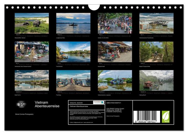 Produktbild: Vietnam Abenteuerreise (Wandkalender 2026 DIN A4 quer), CALVENDO Monatskalender