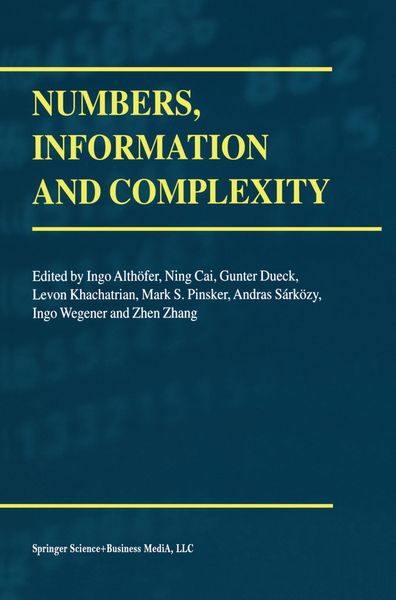 Produktbild: Numbers, Information and Complexity
