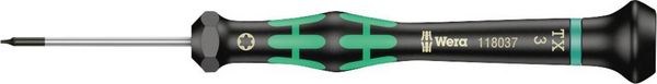 Produktbild: Wera 2067 Elektronik- u. Feinmechanik Torx-Schraubendreher Gr&ouml;&szlig;e (Schraubendreher) T 3 Klingenl&auml;nge: 40 mm 1 St.