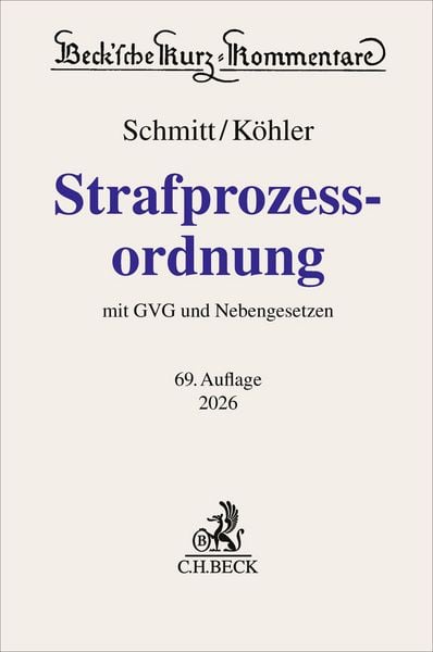 Produktbild: Strafprozessordnung. StPO