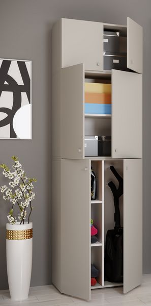 Produktbild: Holz Besenschrank Staubsauger Putzschrank Lona A
