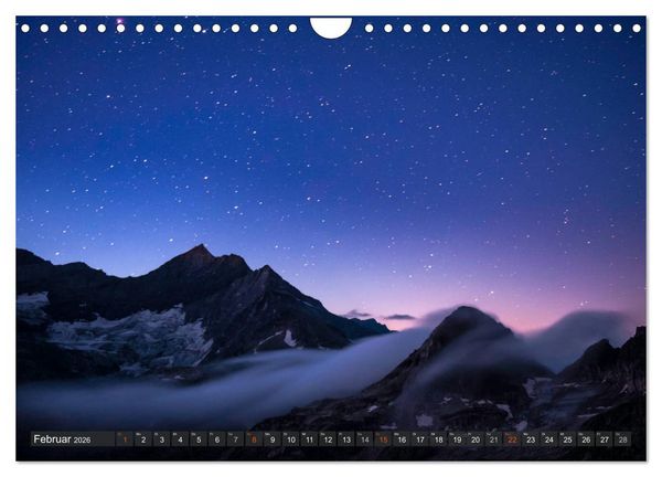 Produktbild: Himmelslichter - Mond und Sterne (Wandkalender 2026 DIN A4 quer), CALVENDO Monatskalender