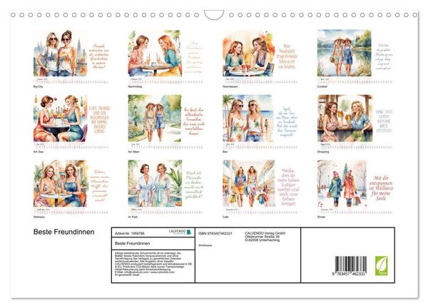 Produktbild: Beste Freundinnen (Wandkalender 2026 DIN A3 quer), CALVENDO Monatskalender