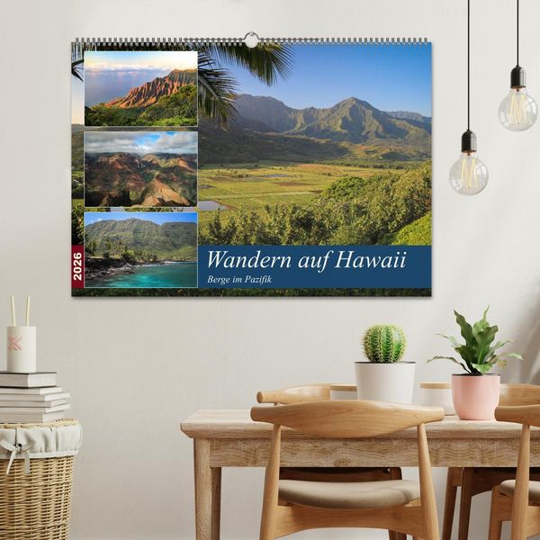 Produktbild: Wandern auf Hawaii - Berge im Pazifik (Wandkalender 2026 DIN A2 quer), CALVENDO Monatskalender